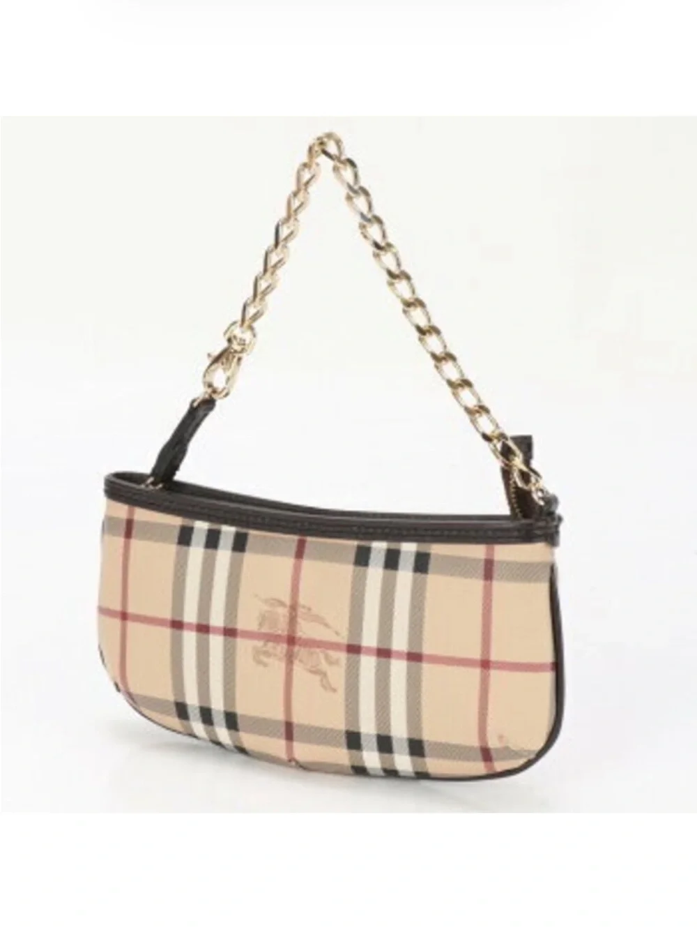 Vintage Burberry Clara Pochette Mini Shoulder Bag Canvas